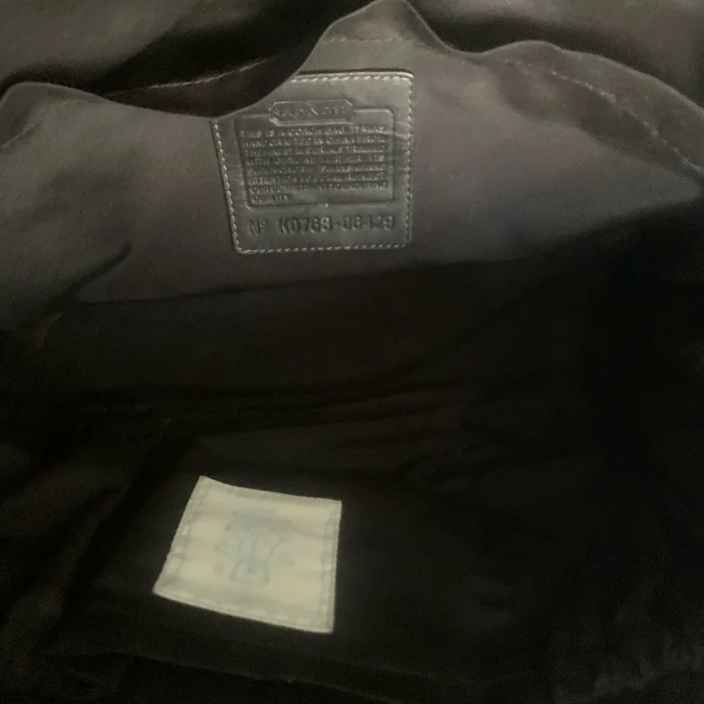 Coach Black & Gray diaper bag